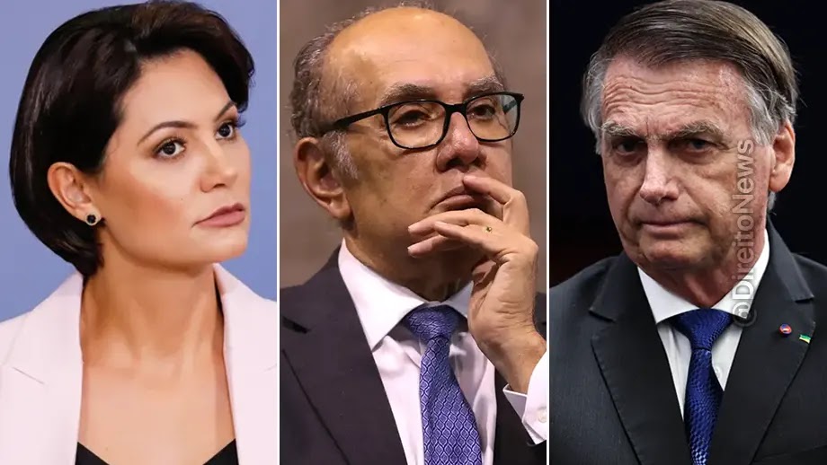 Michelle pede a Gilmar Mendes prisão domiciliar para Bolsonaro