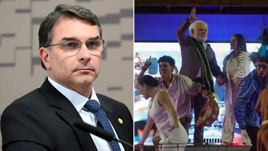 Flávio Bolsonaro processa PT após homenagem a Lula na Sapucaí