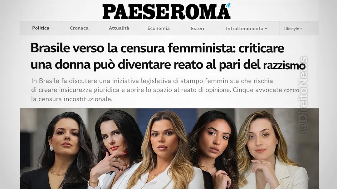 Debate sobre PL da misoginia chega à Europa e alerta sobre censura