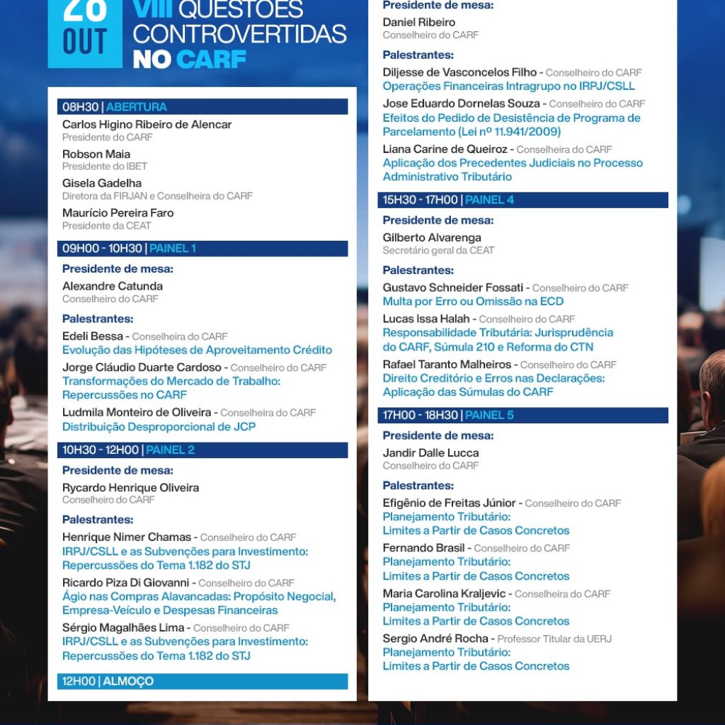OAB-RJ e Firjan debatem inscrição suplementar no Carf
