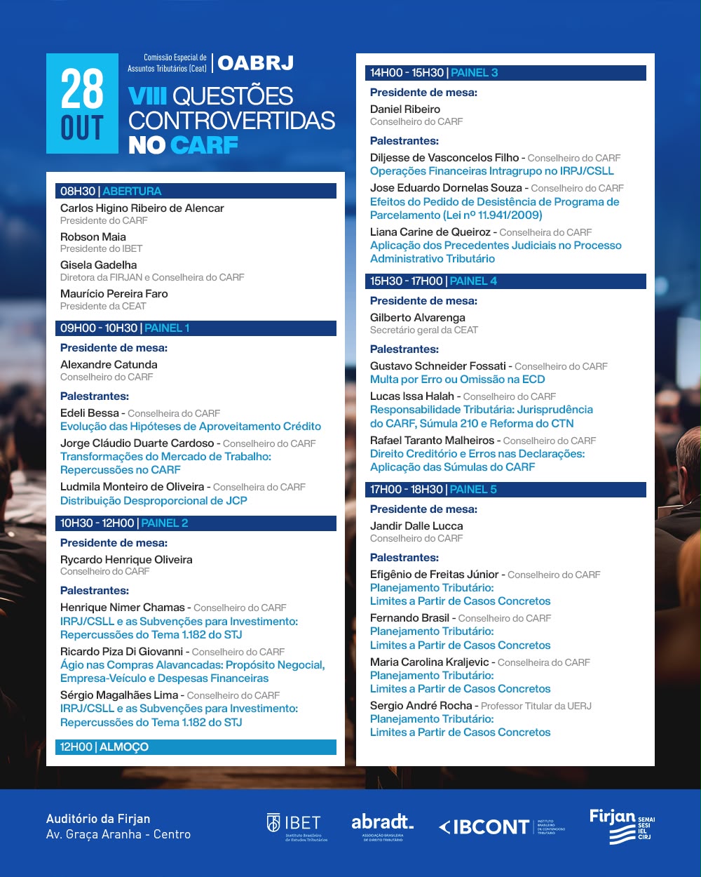 OAB-RJ e Firjan debatem inscrição suplementar no Carf