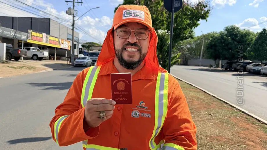 De gari a advogado: servidor realiza sonho de infância